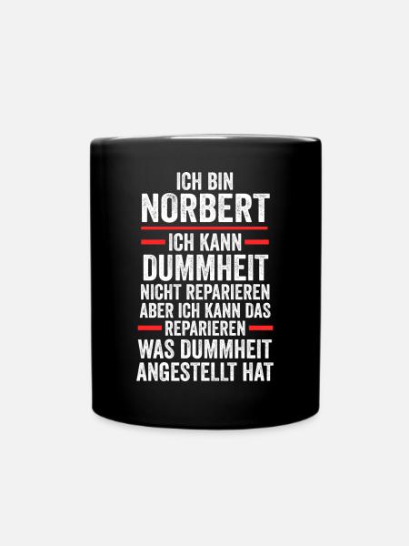 Norbert - Tasse einfarbig - Schwarz