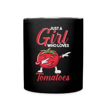 Just A Girl Who Loves Tomatoes - Full Colour Mug - black - Front