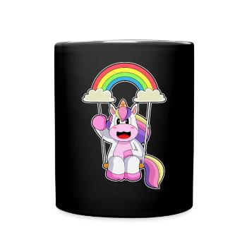 Unicorn Clouds Rainbow - Full Colour Mug - black - Front