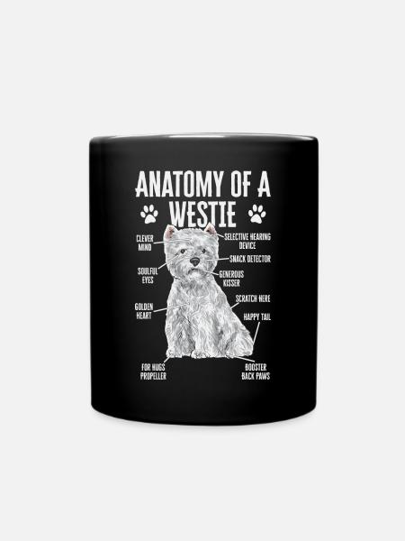 West Highland White Terrier Westie - Full Colour Mug - black