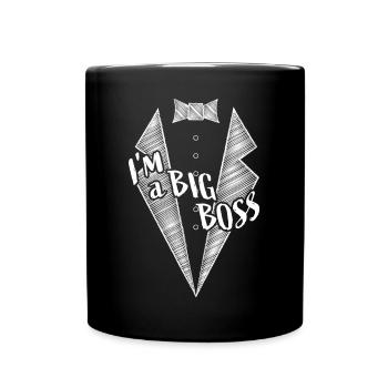 Frack Anzug Smoking Boss - Tasse einfarbig - Schwarz - Vorne