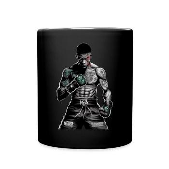 Cage Fighter Entfessle dein Biest mit MMA Mixed - Tasse einfarbig - Schwarz - Vorne