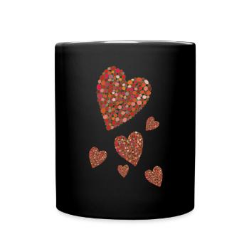 Heart Balls Family - Full Colour Mug - black - Front