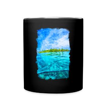 Fiji Water Island Beach - Full Colour Mug - black - Front