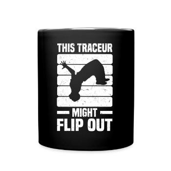 Dictons de parkour - Mug uni - noir - Devant