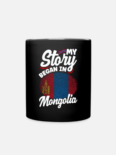 Mongolische Mongolei Mongolische Flagge Zitat - Tasse einfarbig - Schwarz