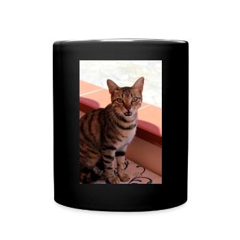 Katze  - Tasse einfarbig - Schwarz - Vorne