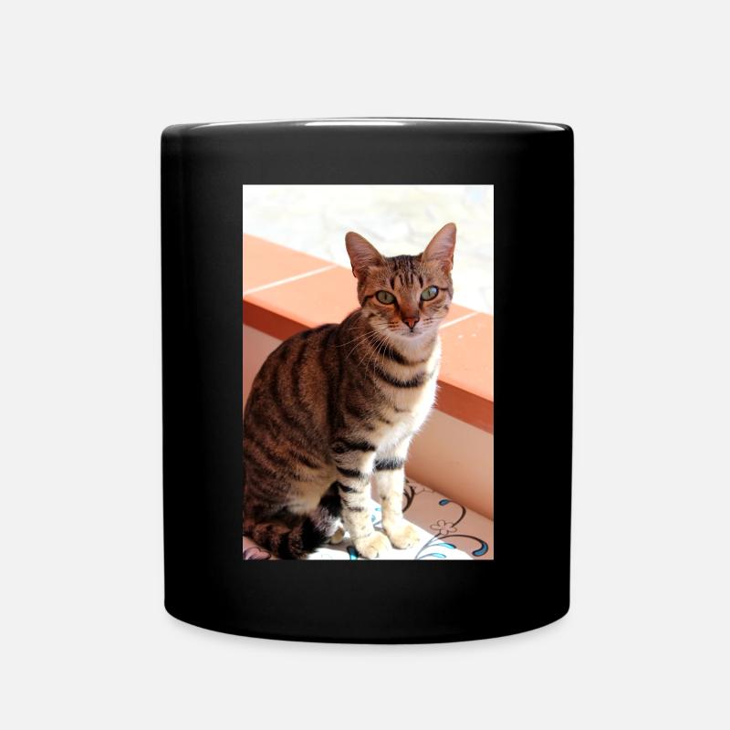Katze Kätzchen - Tasse einfarbig - Schwarz