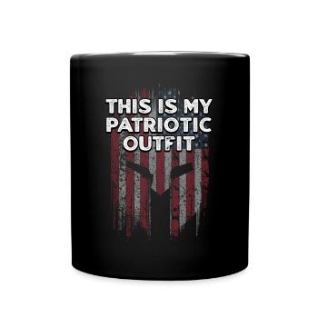 C’est ma tenue patriotique Nationalité américaine - Mug uni - noir - Devant