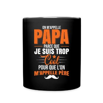 Papa Cadeaux Anniversaire Pour Papa - Mug uni - noir - Devant