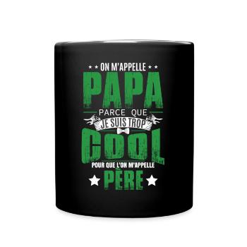 Drôle Fête Des Pères Papa - Mug uni - noir - Devant