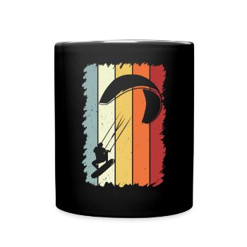 Kitesurfer Kiteboard Kitesurfen Kitesurf - Tasse einfarbig - Schwarz - Vorne