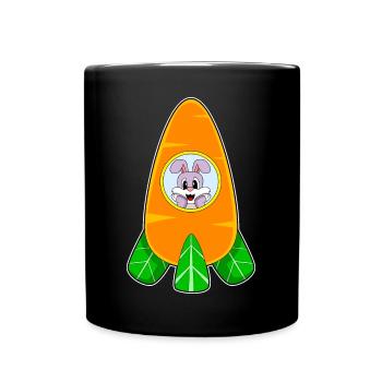 Lapin vaisseau spatial Espace - Mug uni - noir - Devant