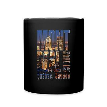 Montreal Skyline Stadtbild - Tasse einfarbig - Schwarz - Vorne