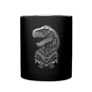 Portrait of a T-Rex Dinosaur - Full Colour Mug - black - Front
