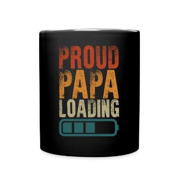 Proud daddy loading fathers Father's Day - Full Colour Mug - black - Front