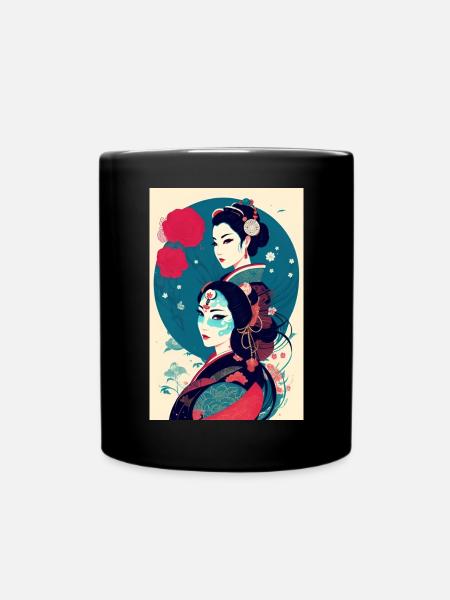 Geisha - Full Colour Mug - black