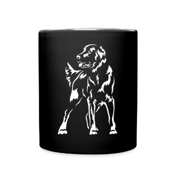 Flat-coated Retriever "Black Edition" - Full Colour Mug - black - Front
