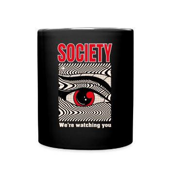 Society we're watching you - Mug uni - noir - Devant