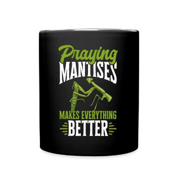 Mante religieuse, collectionneur d’insectes, entomologiste - Mug uni - noir - Devant