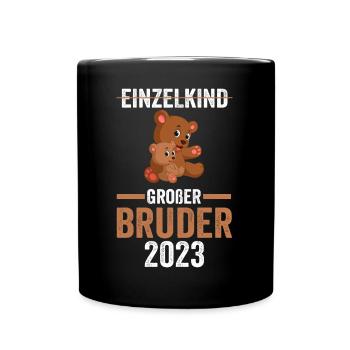 Bären 2023 Bruder - Tasse einfarbig - Schwarz - Vorne