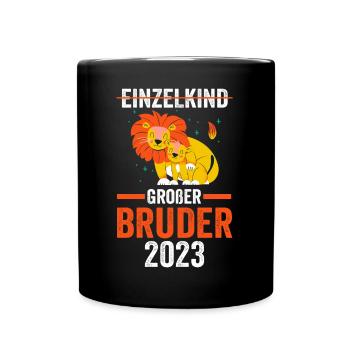 Dinosaurier 2023 Bruder - Tasse einfarbig - Schwarz - Vorne