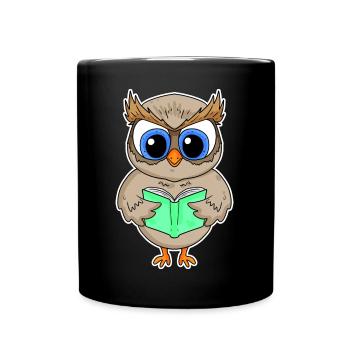 Lesen Buch Bücher Leser Geschenk - Tasse einfarbig - Schwarz - Vorne