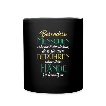 Besondere Menschen - Tasse einfarbig - Schwarz - Vorne