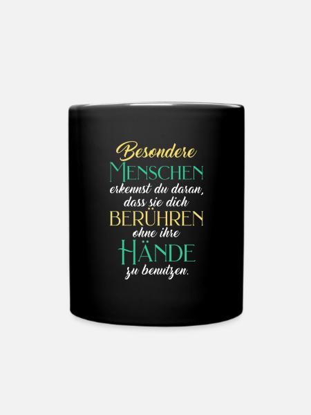 Besondere Menschen - Tasse einfarbig - Schwarz