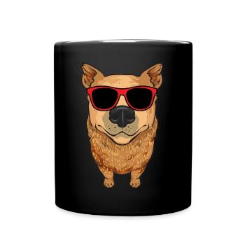 Australian Cattle Dog Red Blue Heeler - Tasse einfarbig - Schwarz - Vorne