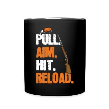 Tir au piège Tir au pigeon en argile Skeet - Mug uni - noir - Devant