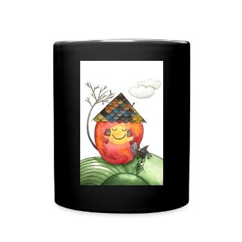 Apple Home Illustration - Full Colour Mug - black - Front