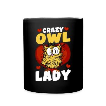 Ornithologist Love Birds Owl Lady Nocturnal Enthus - Tasse einfarbig - Schwarz - Vorne
