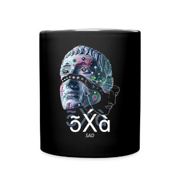 Sad Sadness Graphic - Full Colour Mug - black - Front