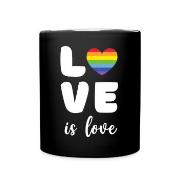 Mois de la fierté - L’amour c’est l’amour - Mug uni - noir - Devant