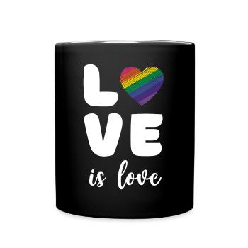 Mois de la fierté - L’amour c’est l’amour - Mug uni - noir - Devant