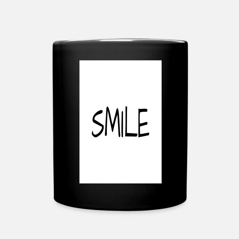 SMILE Poster Design - Full Colour Mug - black