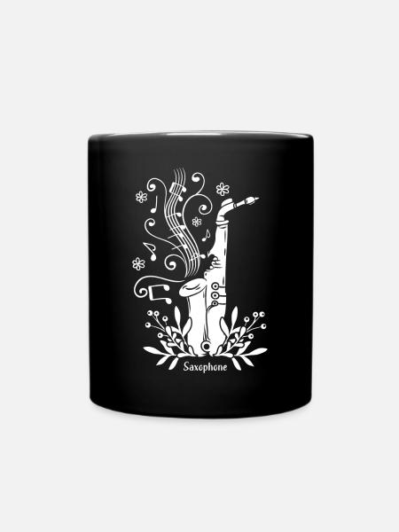 Saxophone Music Instrument Jazz - Mug uni - noir