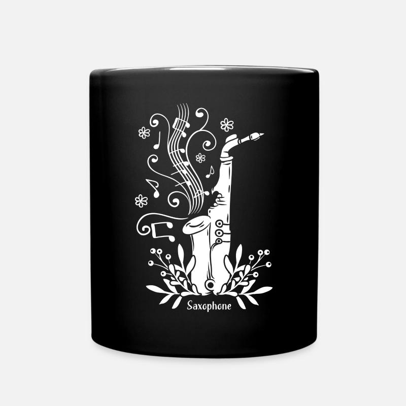 Saxophon Musikinstrument Jazz - Tasse einfarbig - Schwarz