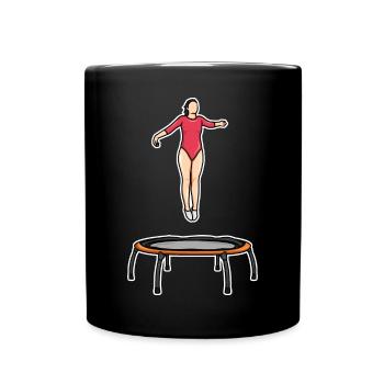 Trampolin Mädel - Tasse einfarbig - Schwarz - Vorne