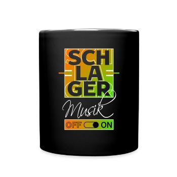 SchlagermusikON - Tasse einfarbig - Schwarz - Vorne