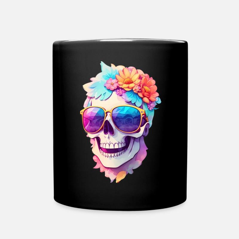Totenkopf - Tasse einfarbig - Schwarz