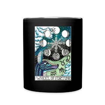 Wheel of Fortune - Tasse einfarbig - Schwarz - Vorne
