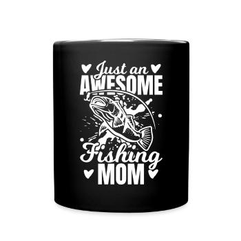 Drôle de maman pêcheuse - Mug uni - noir - Devant