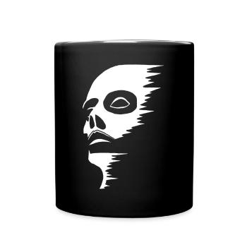 Geisterhaftes Gesicht - Tasse einfarbig - Schwarz - Vorne