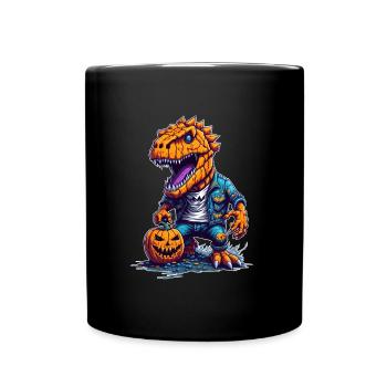 Halloween T Rex - Full Colour Mug - black - Front