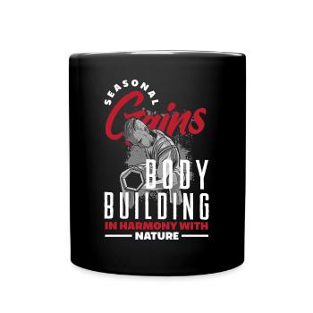 Gains saisonniers Musculation en harmonie avec la nature - Mug uni - noir - Devant