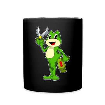 Frog Hairdresser Scissors Hair Dryer - Full Colour Mug - black - Front