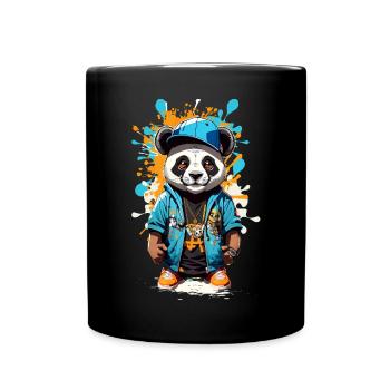 Panda Bear - Full Colour Mug - black - Front