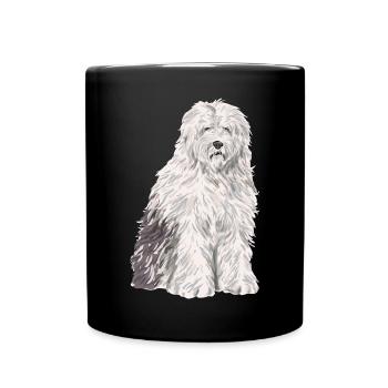 Old English Sheepdog Sheepie Bobtail - Full Colour Mug - black - Front